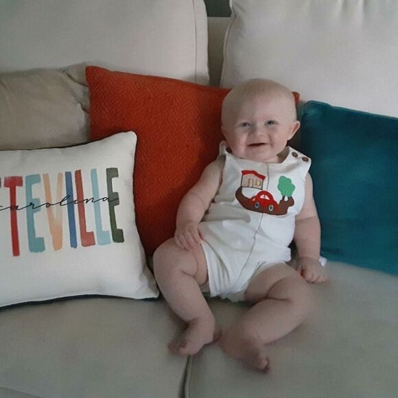 Vintage Baby Jon Jon Romper Outfit 3-6 Months - Picture 2 of 8